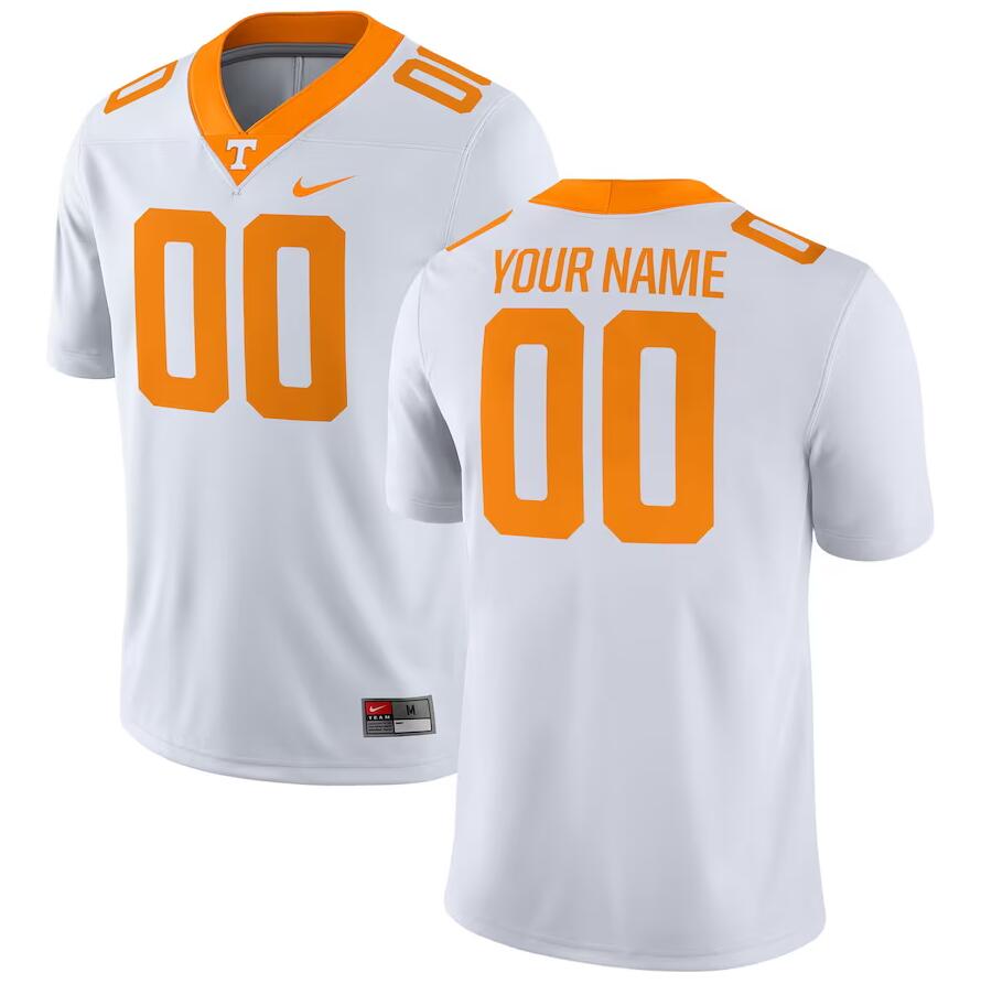 Custom Tennessee Volunteers Name And Number College Football Jerseys Stitched-White - Click Image to Close